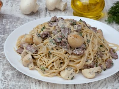 Как приготовить пасту с куриными сердечками