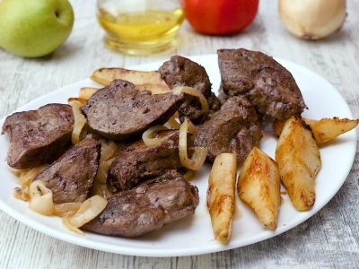 Как приготовить печень с грушами