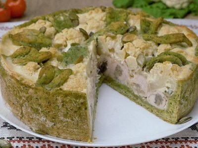 Как приготовить пирог с курицей и шпинатом