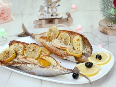 Скумбрия с яблоком