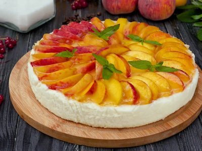 Как приготовить торт-суфле с персиками