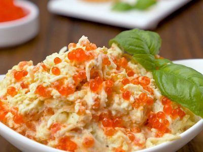 Как приготовить яичный паштет с красной икрой