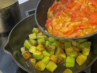 Капоната из кабачков по-сицилийски