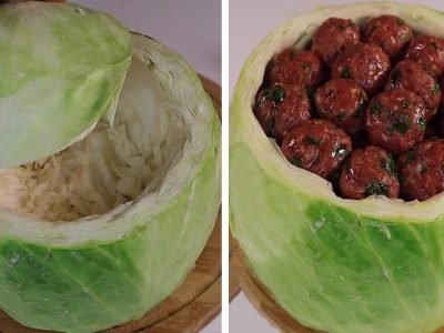 Капуста с фрикадельками