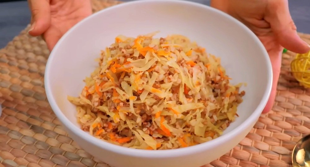 капуста с гречкой