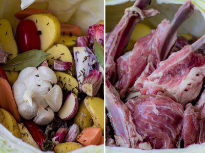 Фаршированная капуста с мясом и овощами