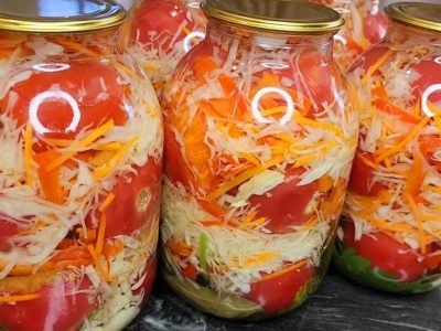 Капуста с помидорами на зиму