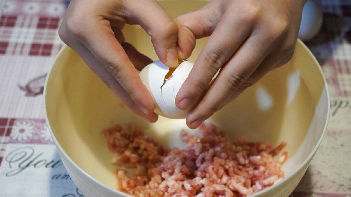 фарш с яйцом