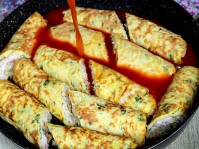 Капустные блинчики с фаршем