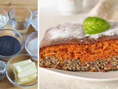 Карамельный пирог с маком