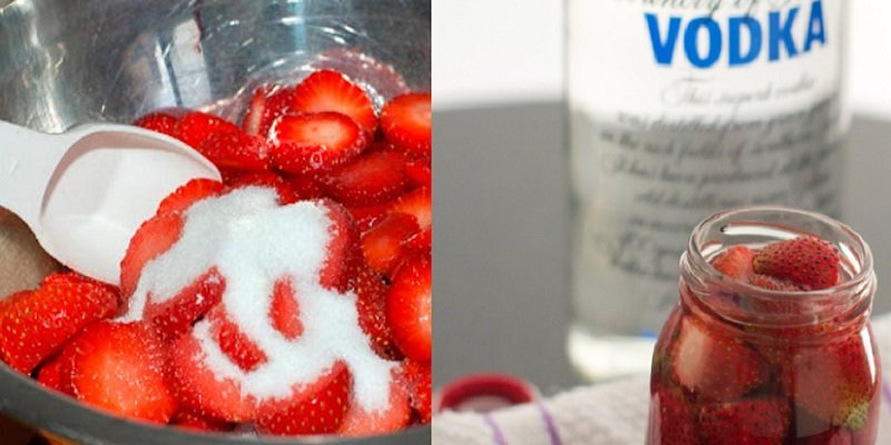 клубника с сахаром