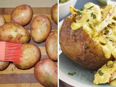 Картофель, фаршированный курицей