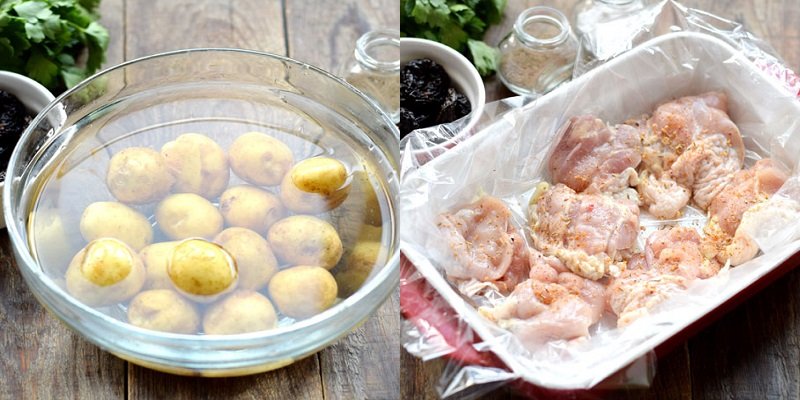 картофель с черносливом