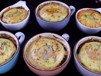 Ароматный картофель с фаршем в чашках: оригинально и вкусно