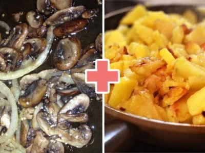 Жареный картофель с грибами