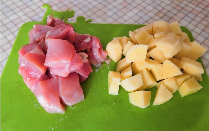 курица с овощами