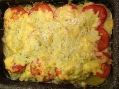 Картофель с курицей в сметане