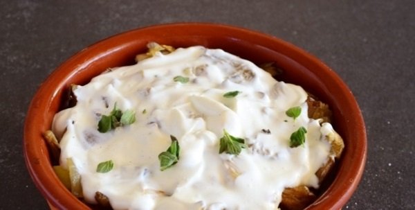 картофель с вешенками