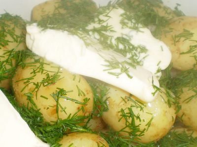 Картофель со сметаной