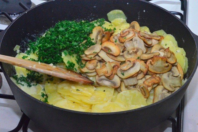 картофель со сливками и грибами пошаговый рецепт