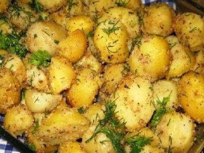 Картофель в сухарях