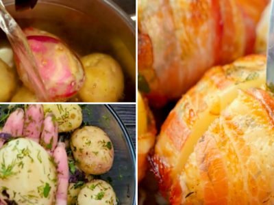 Картофель, запеченный в беконе