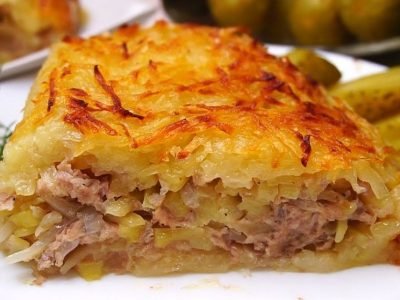 Картофельная запеканка с фаршем в духовке