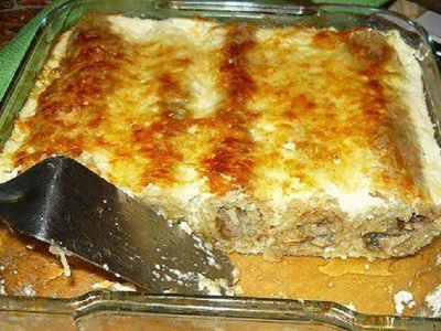 Картофельная запеканка с грибами в духовке