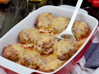 Картофельная запеканка с котлетами