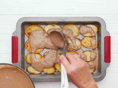 Картофельная запеканка с печенью