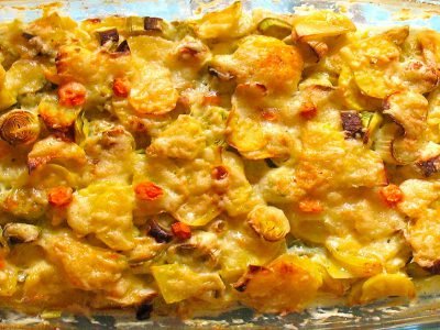 Картофельная запеканка с пореем