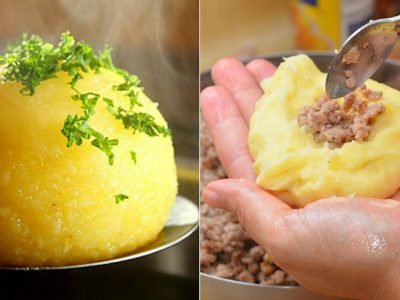 Картофельные клецки с мясом