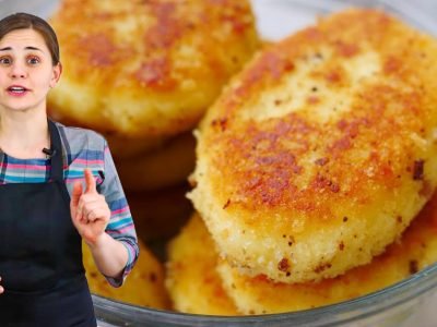 Картофельные котлеты с грибным соусом от Ольги Матвей