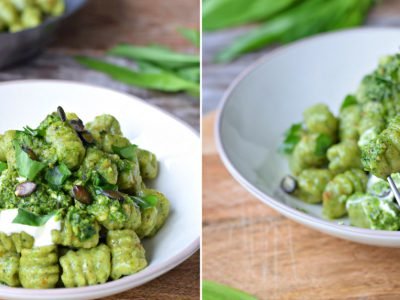 Картофельные ньокки с черемшой