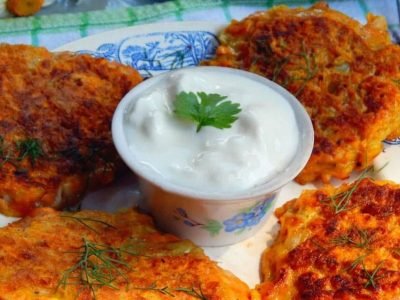 Картофельные оладьи с морковью