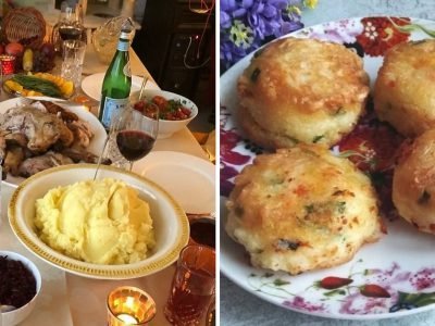 Картофельные пирожки с сыром на сковороде