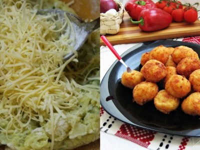 Картофельные шарики на сковороде