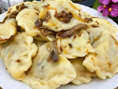 Картофельные вареники с фаршем