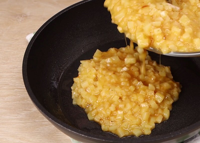 выкладка картофельной заготовки