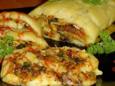 Картофельный рулет в духовке