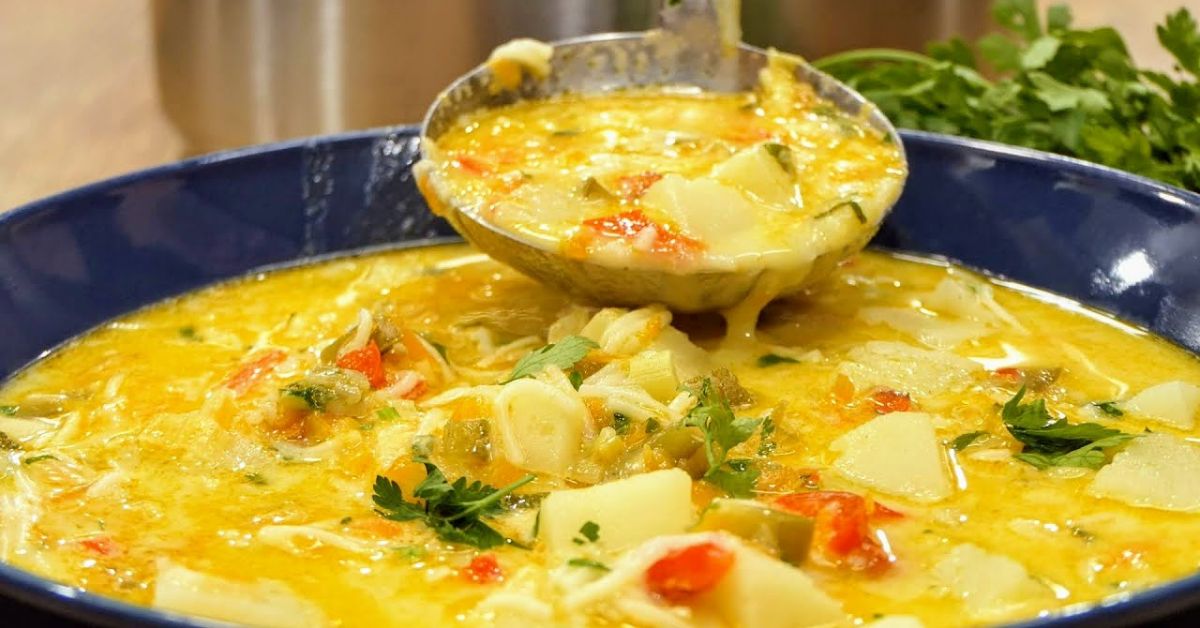 картофльный суп без мяса