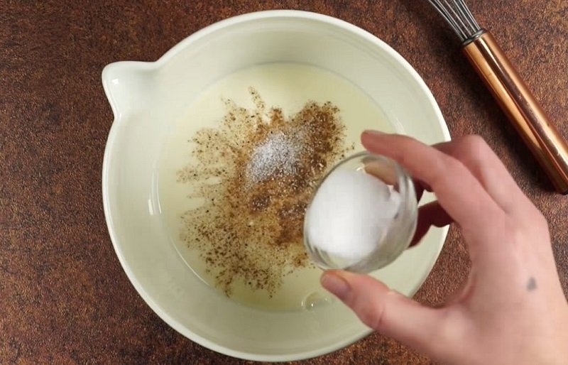 молочная заливка