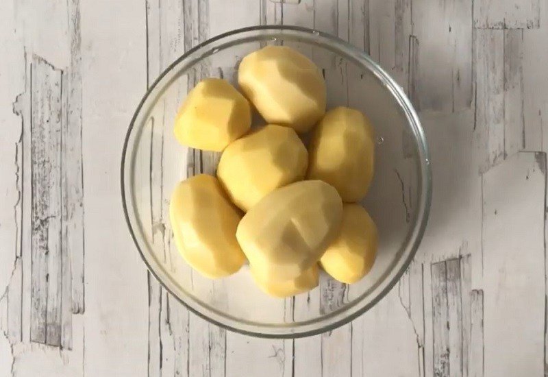 2 очищенный картофель