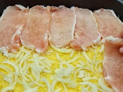 Картошка с мясом под сыром