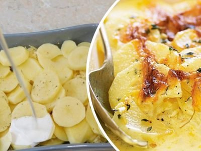 Картошка в молоке, запеченная в духовке