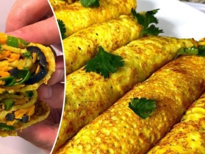 Тонкие картофельные блины на молоке с начинкой