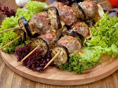 Кебаб с баклажанами