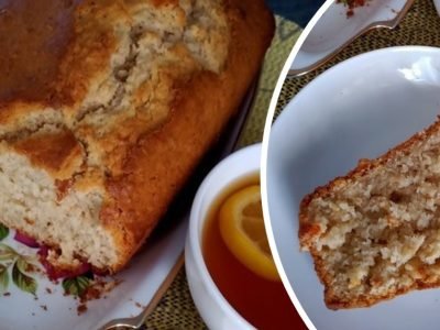 Простой кекс к чаю со вкусом топленого молока