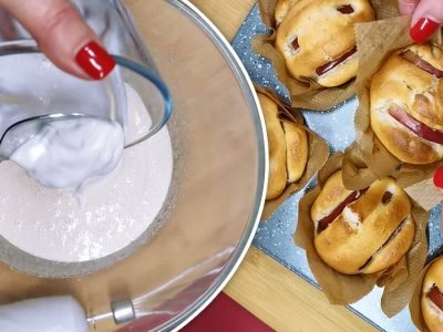 Пышные кексы с яблоками