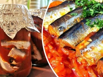 Килька в томате с овощами в духовке